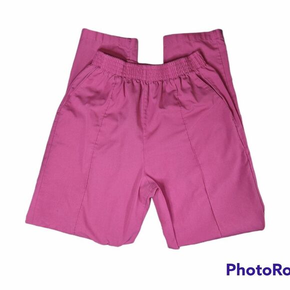 Women's Landau Pink Linen Tapered Pants, Size Medium - Picture 3 of 7